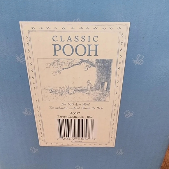 🆕️ Classic Pooh Eeyore Piglet Candlestick Blue A0057 The 100 Acre Wood Rare! - Picture 7 of 8